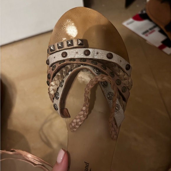 Lucky Brand Tan and Cream Strappy Sandals - Picture 4 of 4